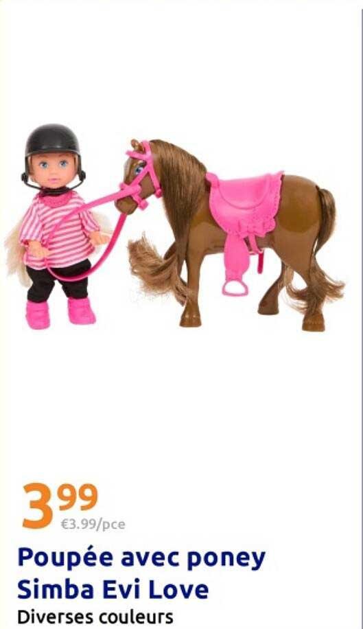 Poupée avec poney Simba Evi Love