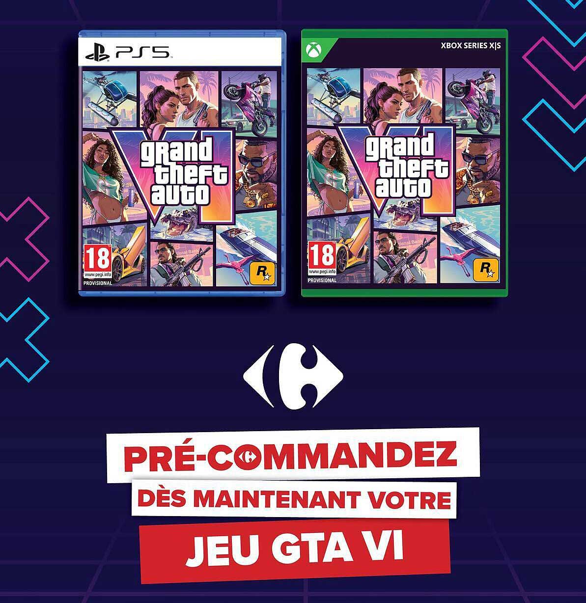 PRÉ-COMMANDEZ DÈS MAINTENANT VOTRE JEU GTA VI