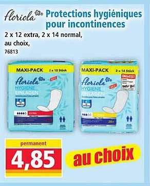 Protections hygiéniques pour incontinences