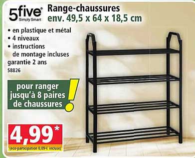 Range-chaussures env. 49,5 x 64 x 18,5 cm