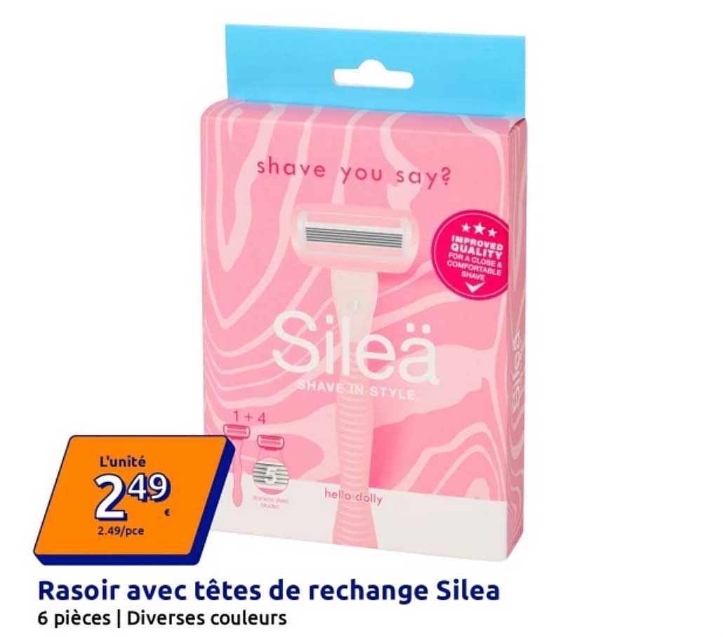 Rasoir avec têtes de recharge Silea