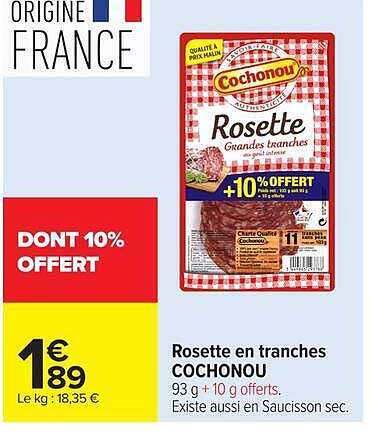 Rosette en tranches COCHONOU