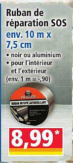 Ruban de réparation SOS env. 10 m x 7,5 cm