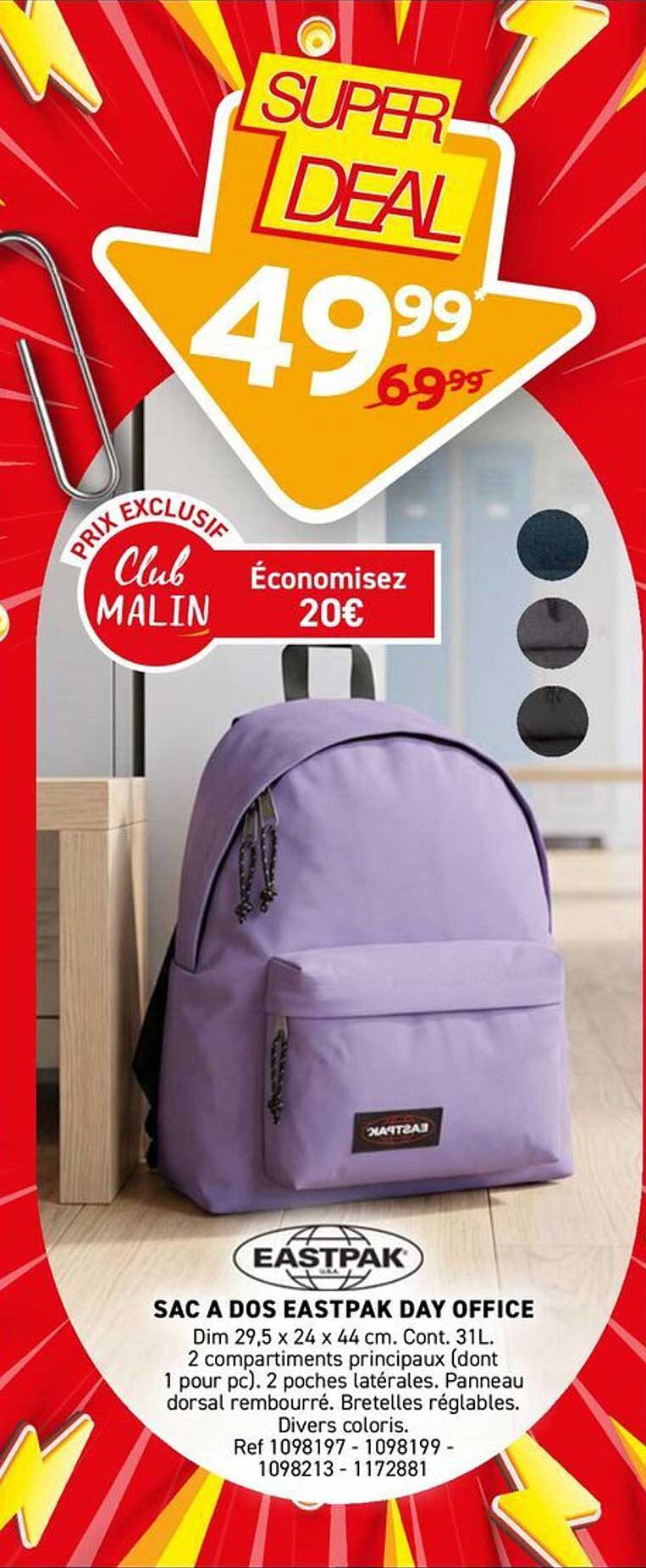 SAC A DOS EASTPAK DAY OFFICE
