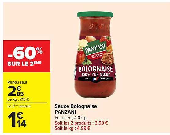 Sauce Bolognaise PANZANI