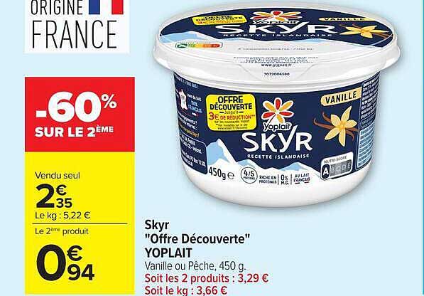 Skyr "Offre Découverte" YOPLAIT