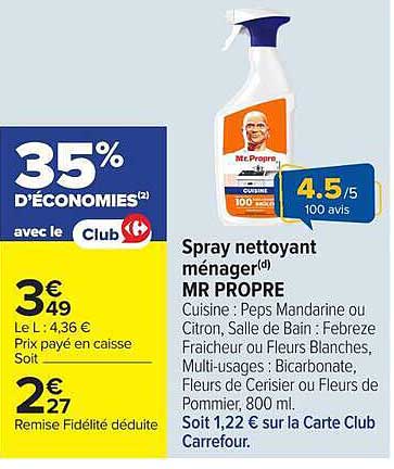 Spray nettoyant ménager MR PROPRE