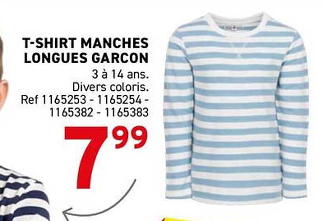 T-SHIRT MANCHES LONGUES GARCON