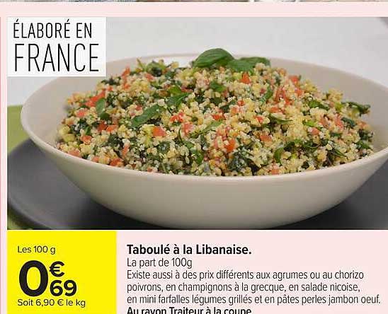 Taboulé à la Libanaise.