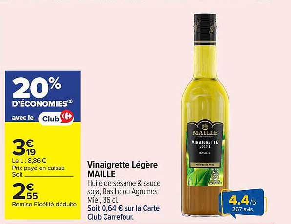 Vinaigrette Légère MAILLE