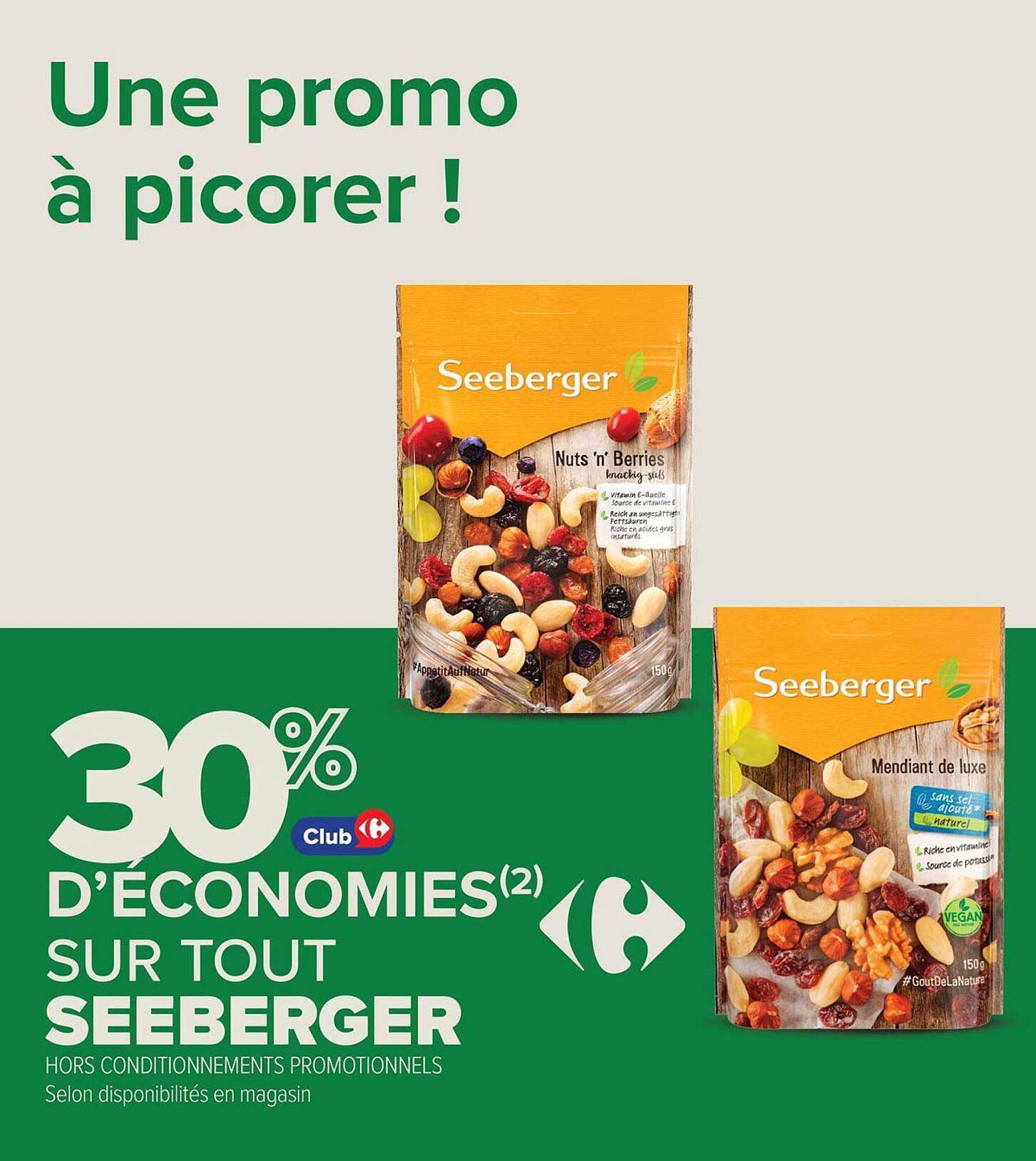 30% d'économies sur tout Seeberger