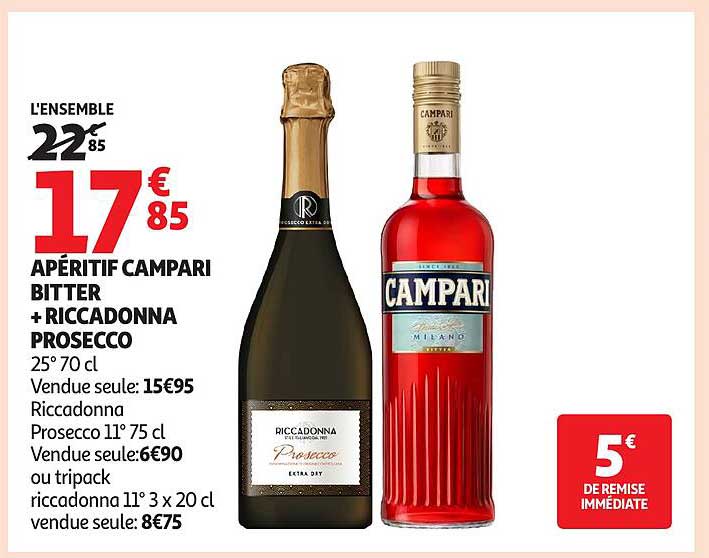 APÉRITIF CAMPARI BITTER + RICCADONNA PROSECCO