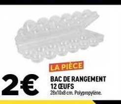 BAC DE RANGEMENT 12 ŒUFS