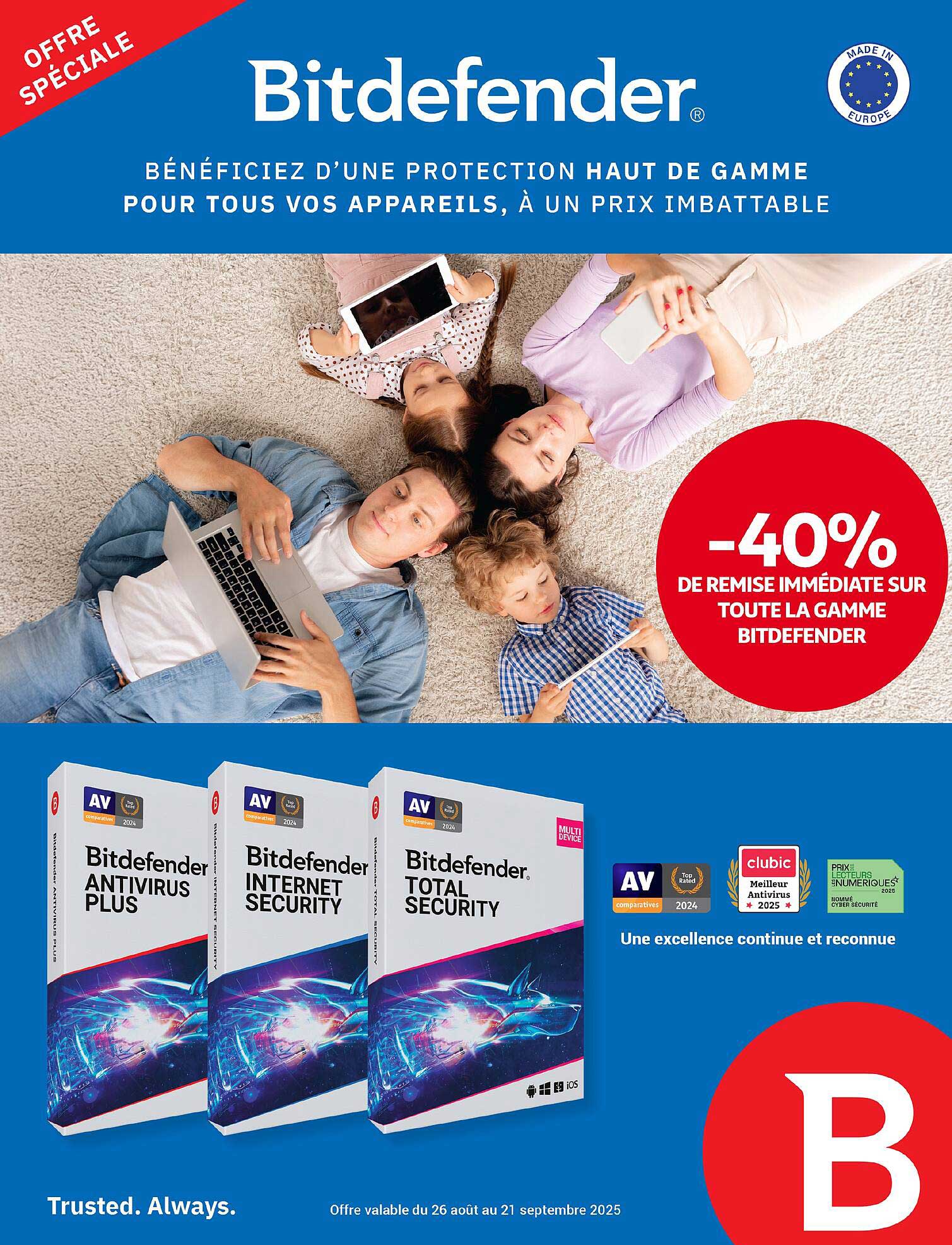 Bénéficiez d’une protection haut de gamme pour tous vos appareils, à un prix imbatable