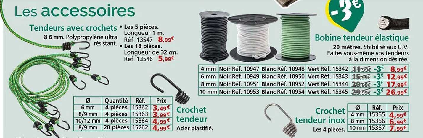 Bobine tendeur élastique -3€