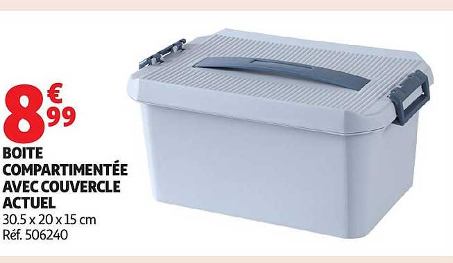 BOITE COMPARTIMENTÉE AVEC COUVERCLE ACTUEL