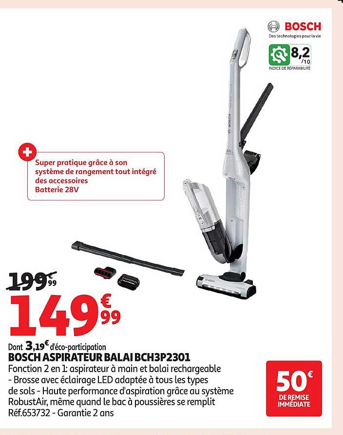 BOSCH ASPIRATEUR BALAI BCH3P2301