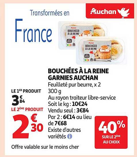 Bouchées à la Reine Garnies Auchan