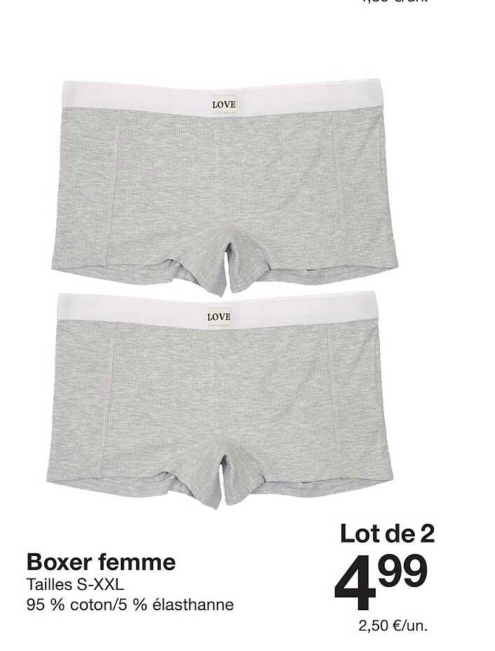 Boxer femme