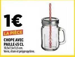 CHOPE AVEC PAILLE 45 CL