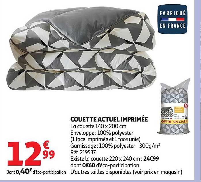 COUETTE ACTUEL IMPRIMÉE