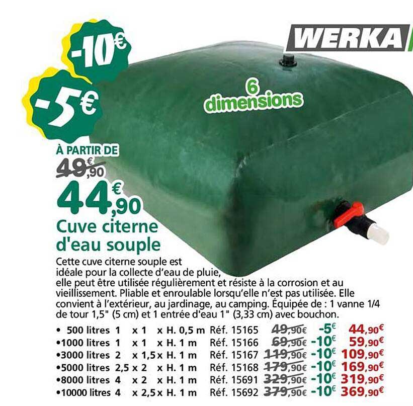 Cuve citerne d'eau souple
