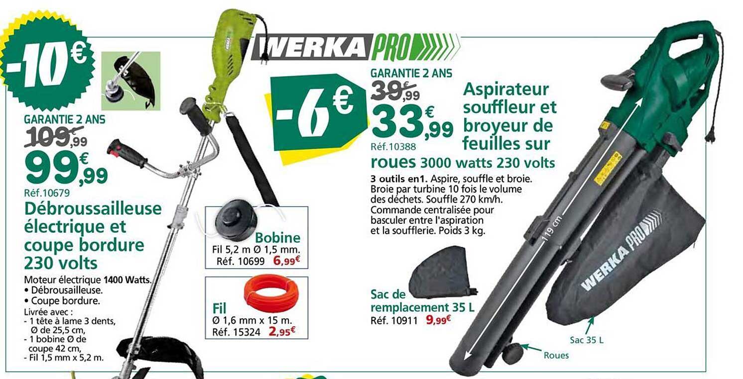 Débroussailleuse électrique et coupe bordure 230 volts
