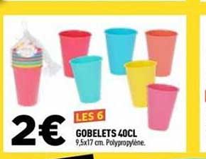 Gobelets 40CL - 6 pièces