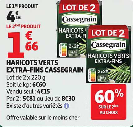 HARICOTS VERTS EXTRA-FINS CASSEGRAIN