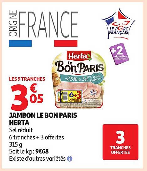 JAMBON LE BON PARIS HERTA