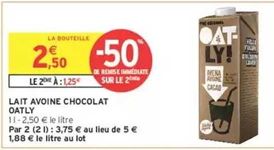 LAIT AVOINE CHOCOLAT OATLY