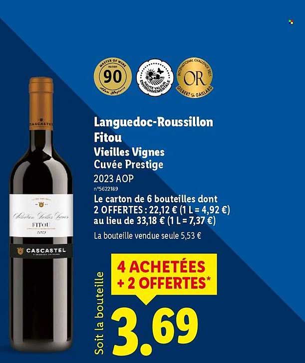 Languedoc-Roussillon Fitou Vieilles Vignes Cuvée Prestige