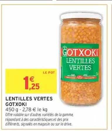 LENTILLES VERTES GOTXOKI