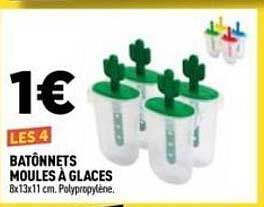 LES 4 BATONNETS MOULES À GLACES