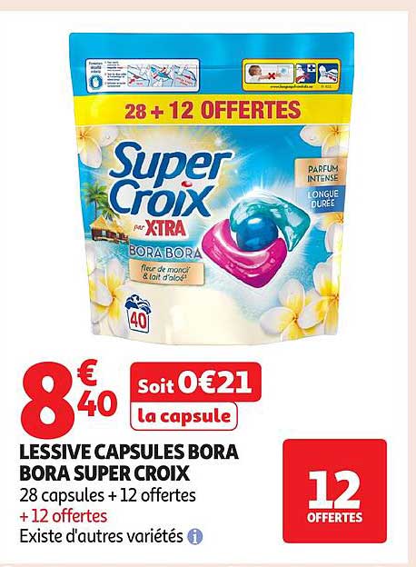 LESSIVE CAPSULES BORA BORA SUPER CROIX