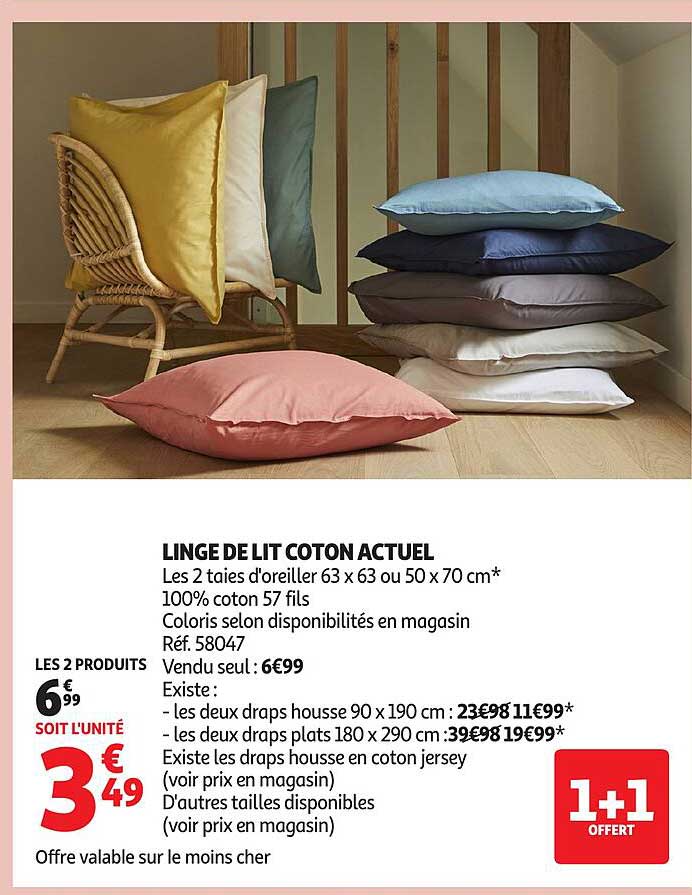 LINGE DE LIT COTON ACTUEL