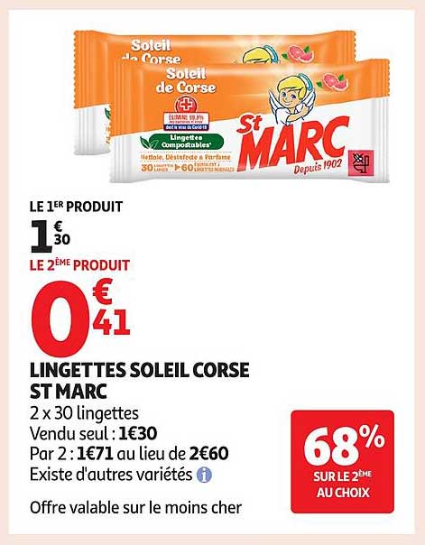 LINGETTES SOLEIL CORSE ST MARC