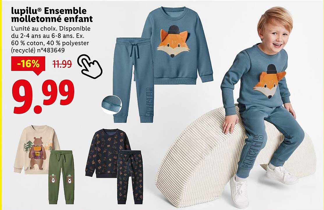lupilu® Ensemble molletonné enfant