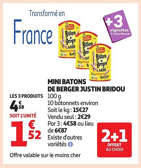MINI BATONS DE BERGER JUSTIN BRIDOU