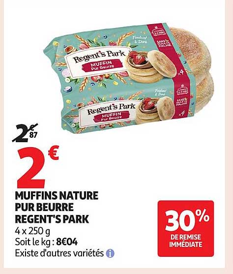 MUFFINS NATURE PUR BEURRE REGENT'S PARK