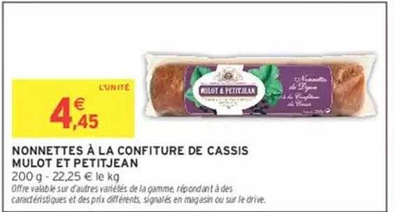 NONNETTES À LA CONFITURE DE CASSIS MULOT ET PETITJEAN