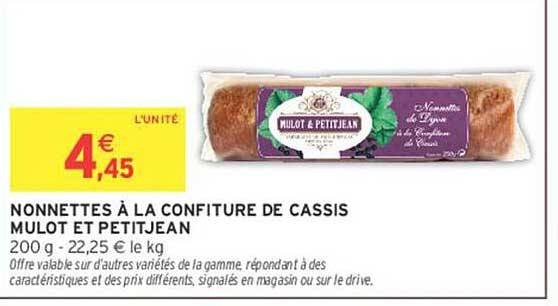 Nonnettes à la confiture de cassis Mulot et Petitjean