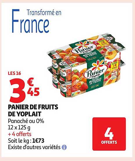 PANIER DE FRUITS DE YOPLAIT