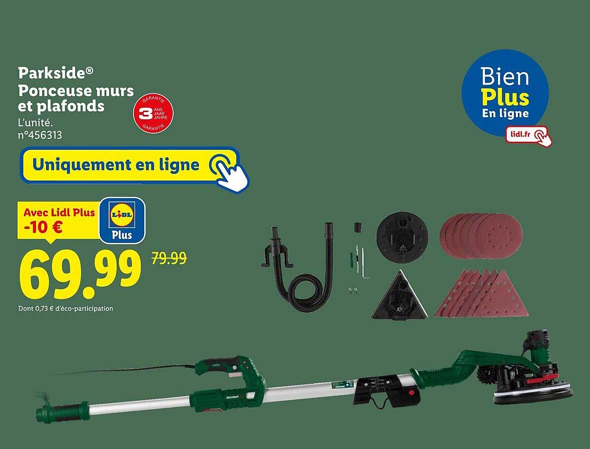 Parkside® Ponceuse murs et plafonds