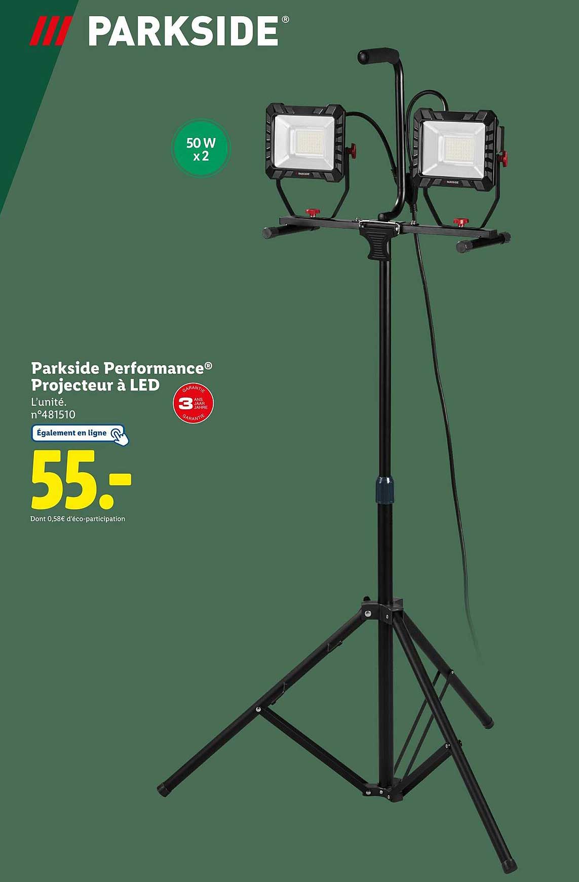 Projecteur à LED Parkside Performance®