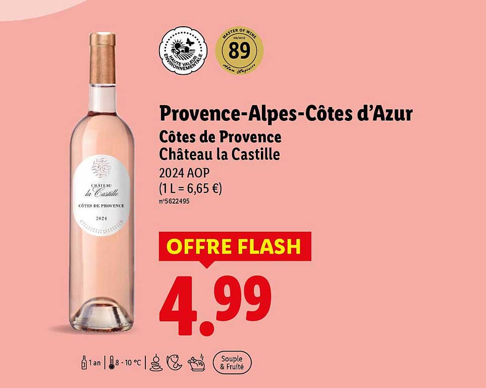 PROVENCE-ALPES-CÔTES D'AZUR CÔTES DE PROVENCE CHÂTEAU LA CASTILLE 2024 AOP
