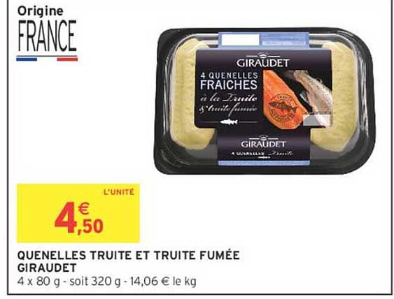 QUENELLES TRUITE ET TRUITE FUMÉE GIRAUDET