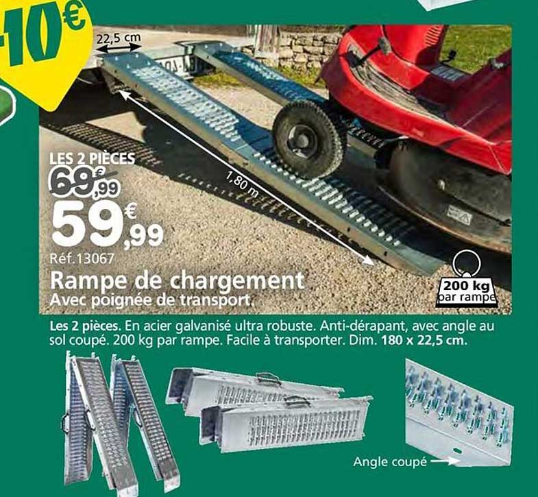 Rampe de chargement Avec poignée de transport