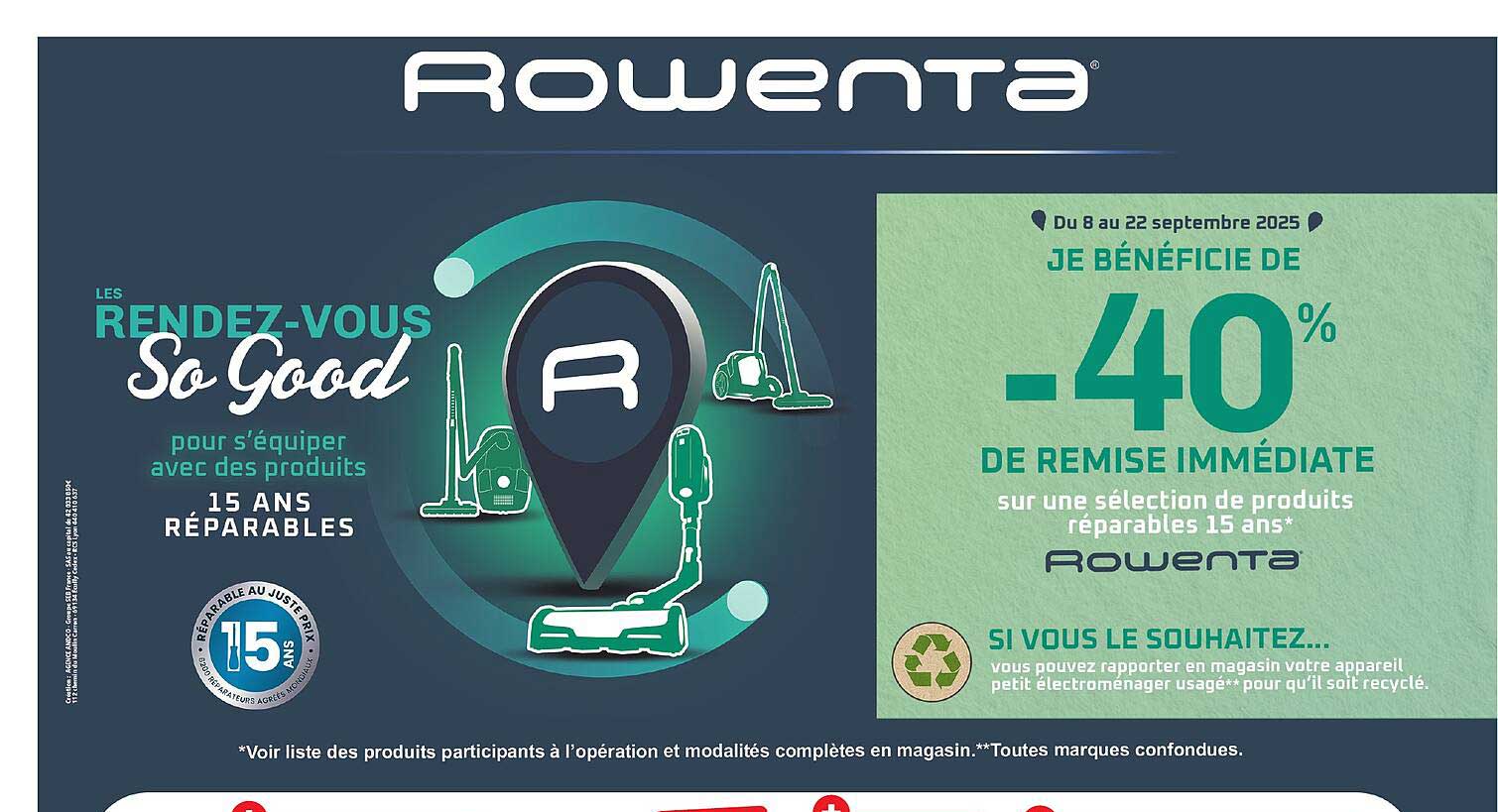 Rendez-vous So Good -40% sur une sélection de produits réparables 15 ans