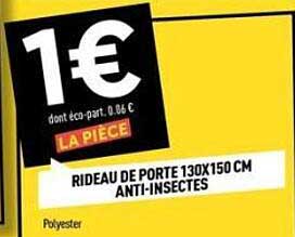 RIDEAU DE PORTE 130X150 CM ANTI-INSECTES